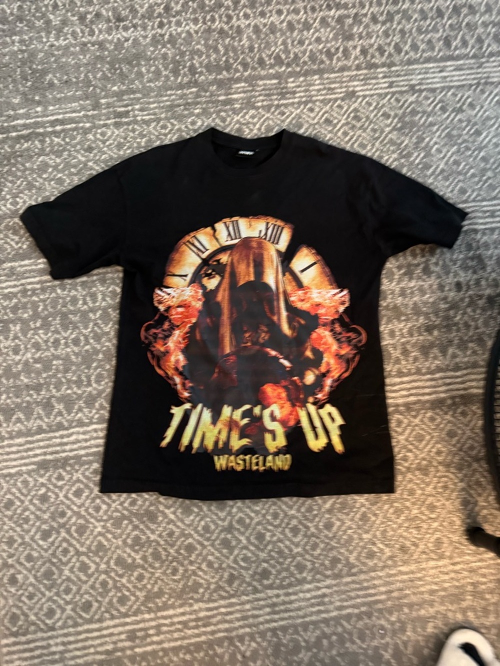 Dou Studios Black 'Time's Up Wasteland' Graphic Tee